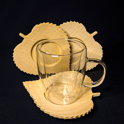 Set Untersetzer – Lindenblatt