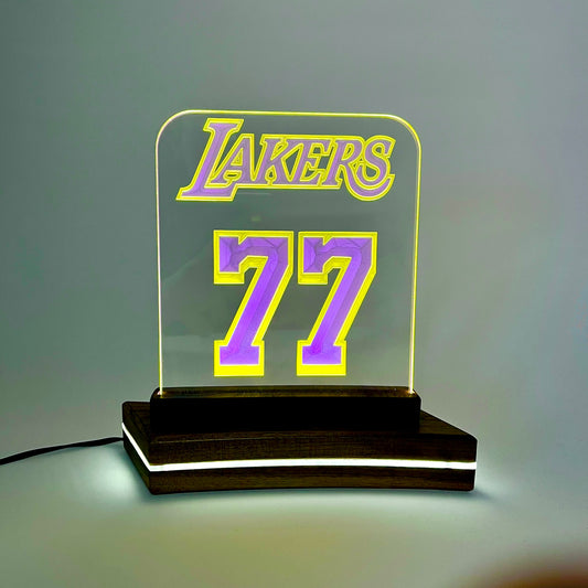 Lakers 77 LED-Acryl-Schild