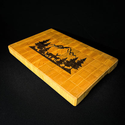 Küchenarbeitsplatte aus Hirnholz mit individuellem Motiv