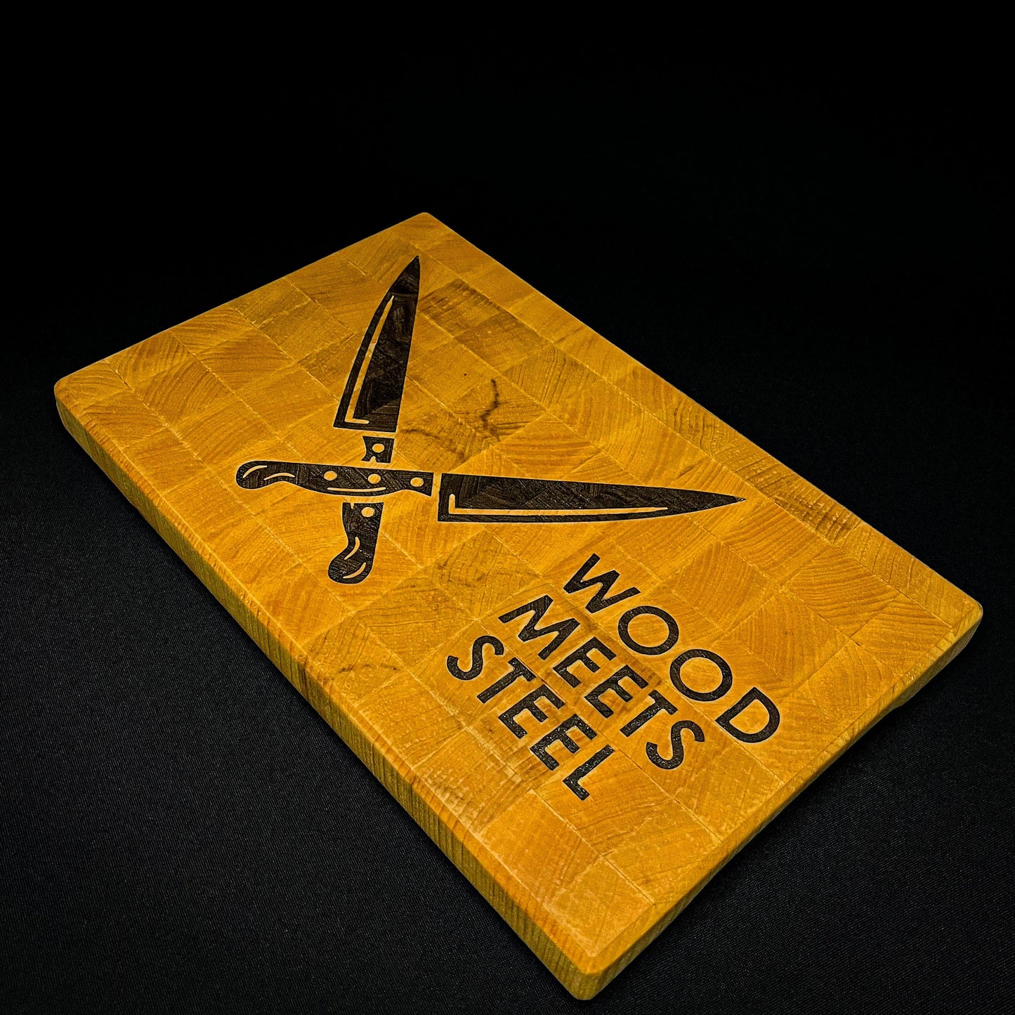 Küchenarbeitsplatte aus Hirnholz mit individuellem Motiv