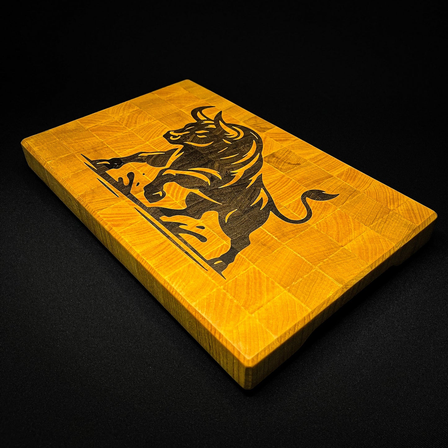 Küchenarbeitsplatte aus Hirnholz mit individuellem Motiv